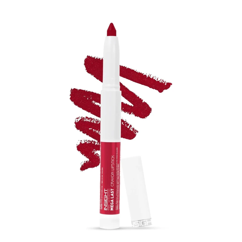 INSIGHT Mega Last Crayon Lipstick | Matte Finish | Non-Transferable formula | Intense Color Pay off | 2in1 Formula |Water-Resistant | Built Sharpener-Shade 14 - Thumbnail 6