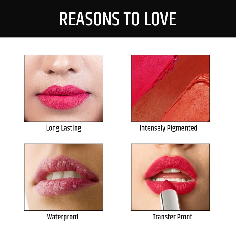 INSIGHT Mega Last Crayon Lipstick | Matte Finish | Non-Transferable formula | Intense Color Pay off | 2in1 Formula |Water-Resistant | Built Sharpener-Shade 15 thumbnail 2