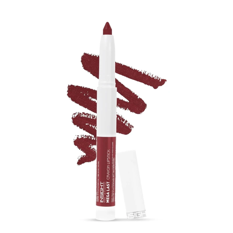 INSIGHT Mega Last Crayon Lipstick | Matte Finish | Non-Transferable formula | Intense Color Pay off | 2in1 Formula |Water-Resistant | Built Sharpener-Shade 24 - Thumbnail 5