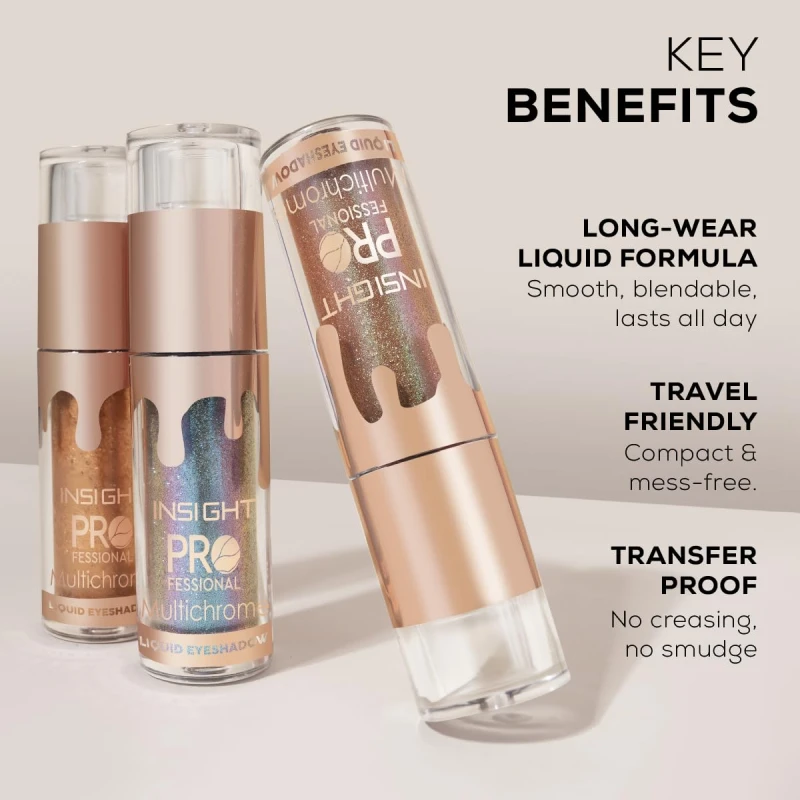 INSIGHT Professional Multichrome Liquid Eyeshadow - Starry Dreams | Metallic Effect | Enriched with Green Tea &amp; Cucumber Extracts | Striking Effect | Liquid Formula | Dynamic Color Effects - 5g thumbnail 2