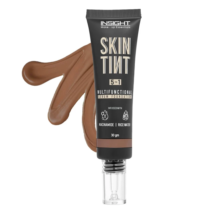 INSIGHT Skin Tint 5-in-1 Serum Foundation (30g) | SPF 20 PA++++ | Lightweight, Hydrating &amp; Brightening with Niacinamide &amp; Rice Water | Primer, Moisturizer &amp; Sunscreen in One | For All Skin Types - Shade: Brewtiful thumbnail 3
