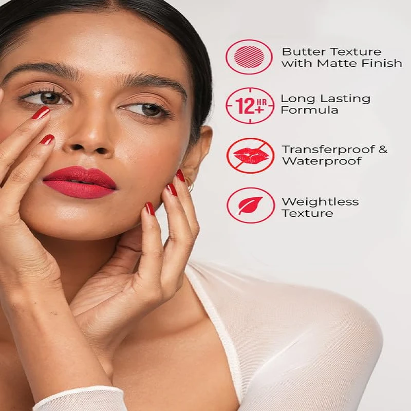 INSIGHT Stay Matte Lipcolor | Butter Texture with Matte Finish | Long Lasting Formula | Transferproof | Comfortable Wear | Infused with Avocado Oil &amp; Niacinamide - (BRAVE YOU) 3g thumbnail 3