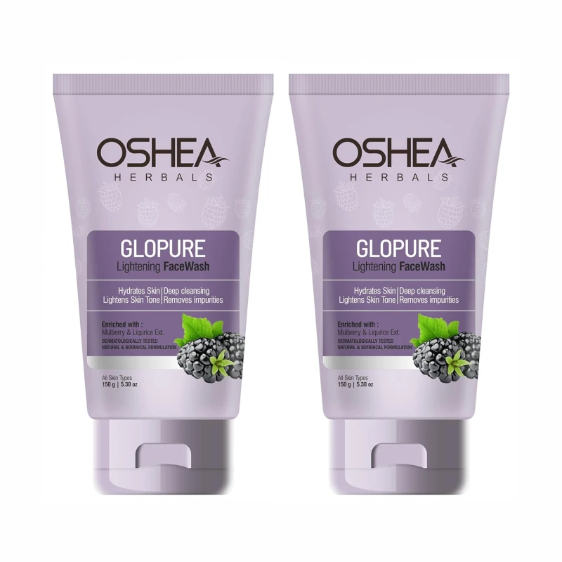 Oshea Herbals Glopure Lightening Face Wash- Hydrates Skin | Deep Cleansing | Lightens Skin | Tone &amp; Removes Impurities 150 Gram (Pack of 2) - Thumbnail 6