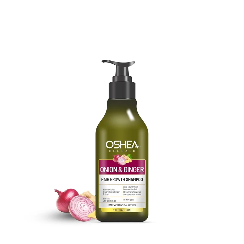Oshea Herbals Natural Hair Growth Shampoo for Men &amp; Women | Deep Nourishment, Promotes Hair Growth with Controlled Hairfall | Enriched with Onion Bulb &amp; Ginger Extract - 300ml thumbnail 4