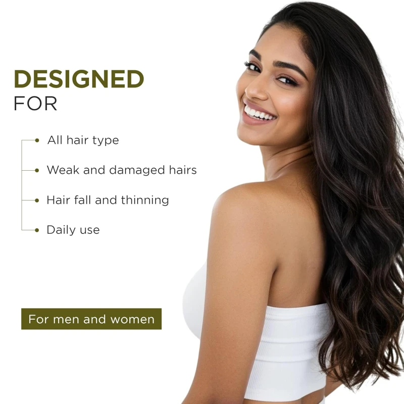 Oshea Herbals Natural Hair Growth Shampoo for Men &amp; Women | Deep Nourishment, Promotes Hair Growth with Controlled Hairfall | Enriched with Onion Bulb &amp; Ginger Extract - 300ml (Pack 0f 2) - Thumbnail 2