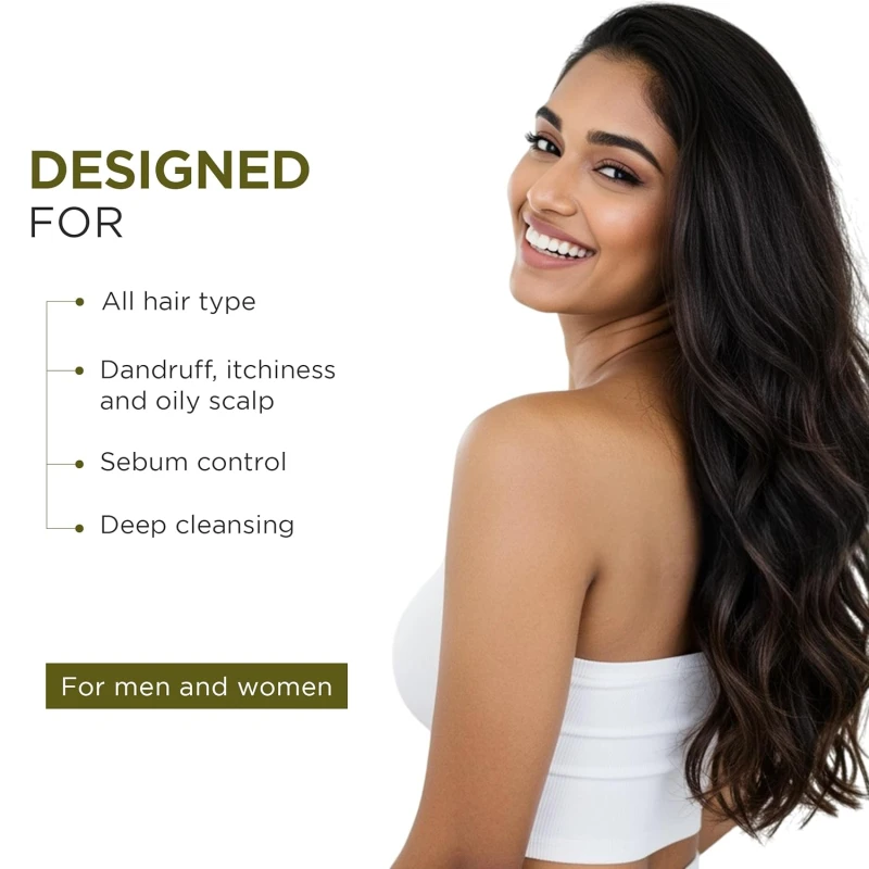 Oshea Herbals Neemclean Anti Dandruff Shampoo | Controls Dandruff, Deep Cleansing with Healthy &amp; Itch Free Scalp | Enriched with Neem &amp; Fenugreek | Paraben &amp; Silicon Free 300ml (Pack of 2) thumbnail 3
