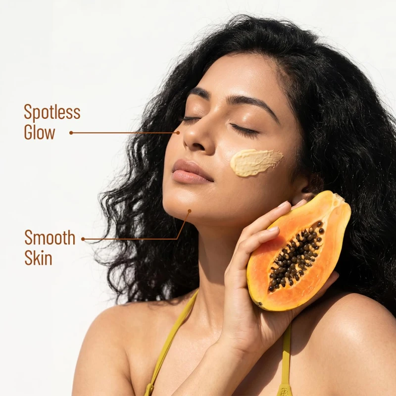 Oshea Herbals Papayaclean Anti Blemish Face Cream for Women &amp; Men | Hydrating &amp; Brightens Skin Tone | Reduces Dark Spots &amp; Blemishes | Enriched with Papaya Extracts &amp; Vitamin E | All Skin Types - 50g thumbnail 3