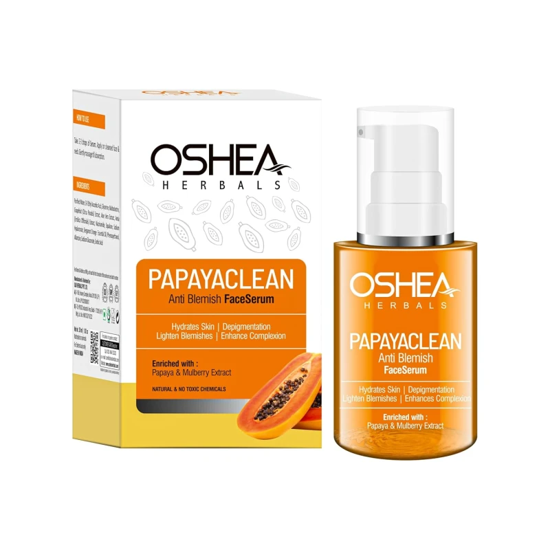 Oshea Papayaclean Anti Blemish Face Serum for Men &amp; Women | Lightens Blemishes &amp; Pigmentation | Boosts Natural Glow &amp; Hydrates Skin | Enriched with Papaya &amp; Mulberry Extract | All Skin Types 30ml - Thumbnail 2