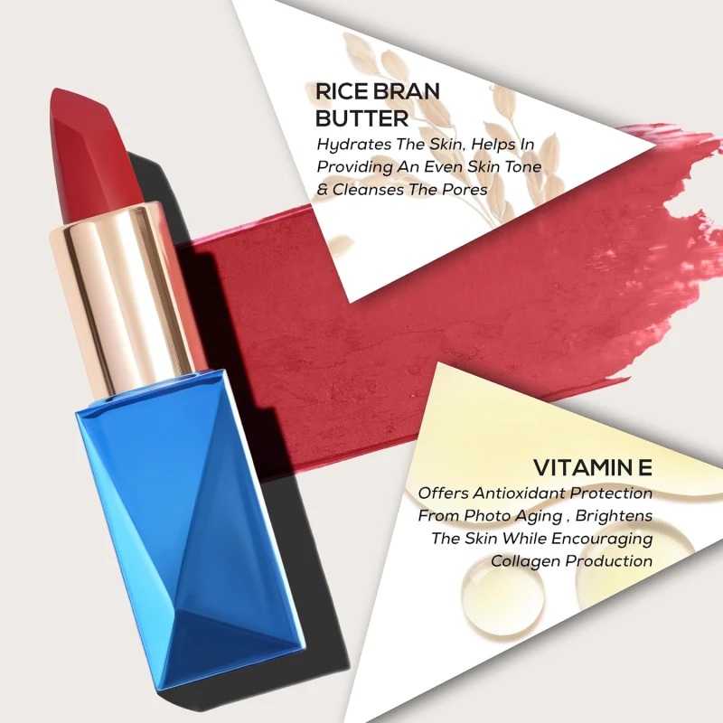 Professional Ultra Smooth Lipstick - Curious | Weightless Formula | Intense Color Payoff | Non-Sticky, Moisturizing | Enriched with Rice Bran Butter &amp; Vitamin E - 3.8g thumbnail 6