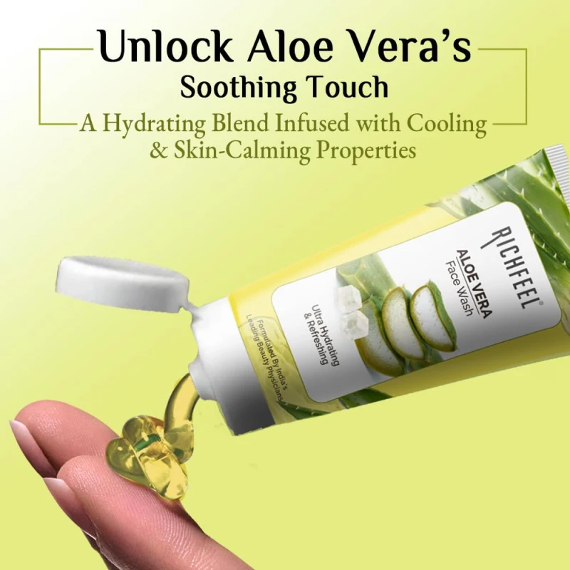 Richfeel Alovera Face Wash 100 Gms thumbnail 5