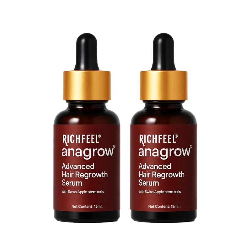 Richfeel Anagrow® Advanced Hair Regrowth Serum – A Swiss Formula • Controls Hair Fall • Stimulates Regrowth • Boosts Density • Lightweight Formula (2x15ml) thumbnail 2