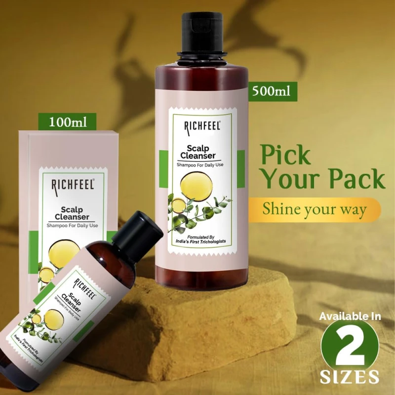 Richfeel Arnica Anti Dandruff Shampoo - Clears Dandruff Flakes, Relieves Excessive Oil, and Soothes Itching | 100 ml thumbnail 9