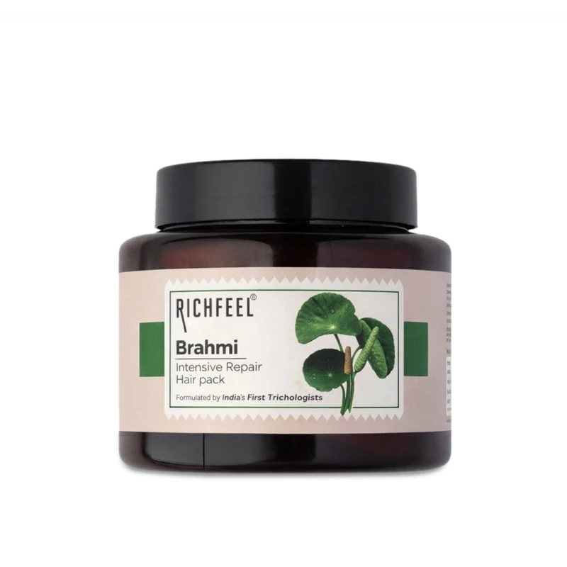 Richfeel Brahmi Intensive Repair Hair Pack | Controls Hair Fall | Treats Damage, Split Ends and Breakage | Deep Conditioning |Trichologist Formulated | 500g thumbnail 2