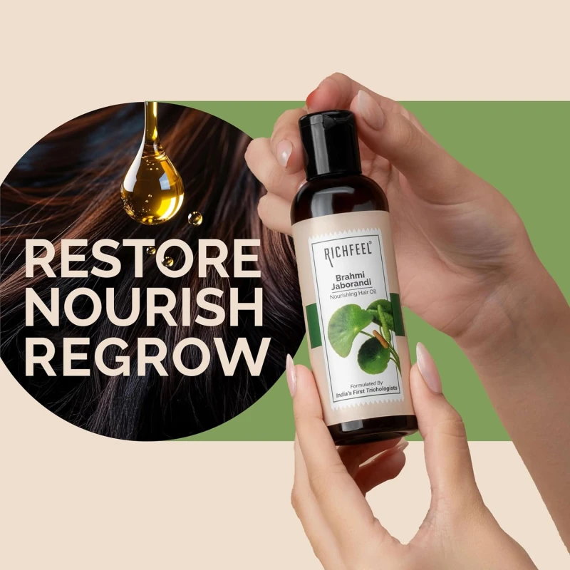 Richfeel Brahmi Jaborandi Nourishing Hair Oil  80 ml thumbnail 6