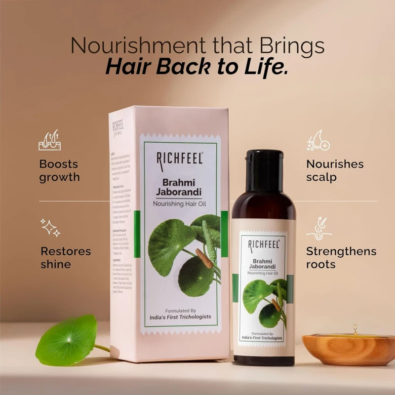 Richfeel Brahmi Jaborandi Nourishing Hair Oil  80 ml thumbnail 9
