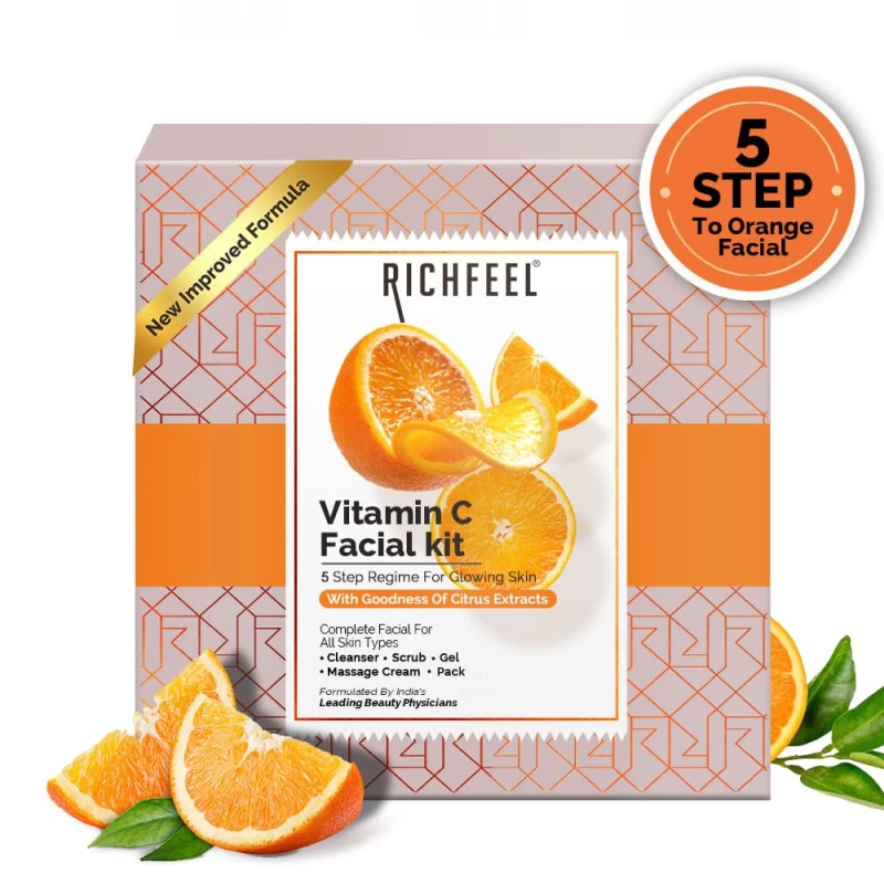 Richfeel Brightening Facial Kit with Vitamin C | For Glowing Skin | Tan Removal| 30 g thumbnail 5
