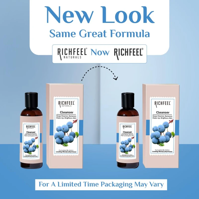 Richfeel Gentle Face Cleanser for Dry to Normal, Sensitive Skin | Hydrating Formulation | Removes Dirt &amp; Makeup | 100 ml thumbnail 3