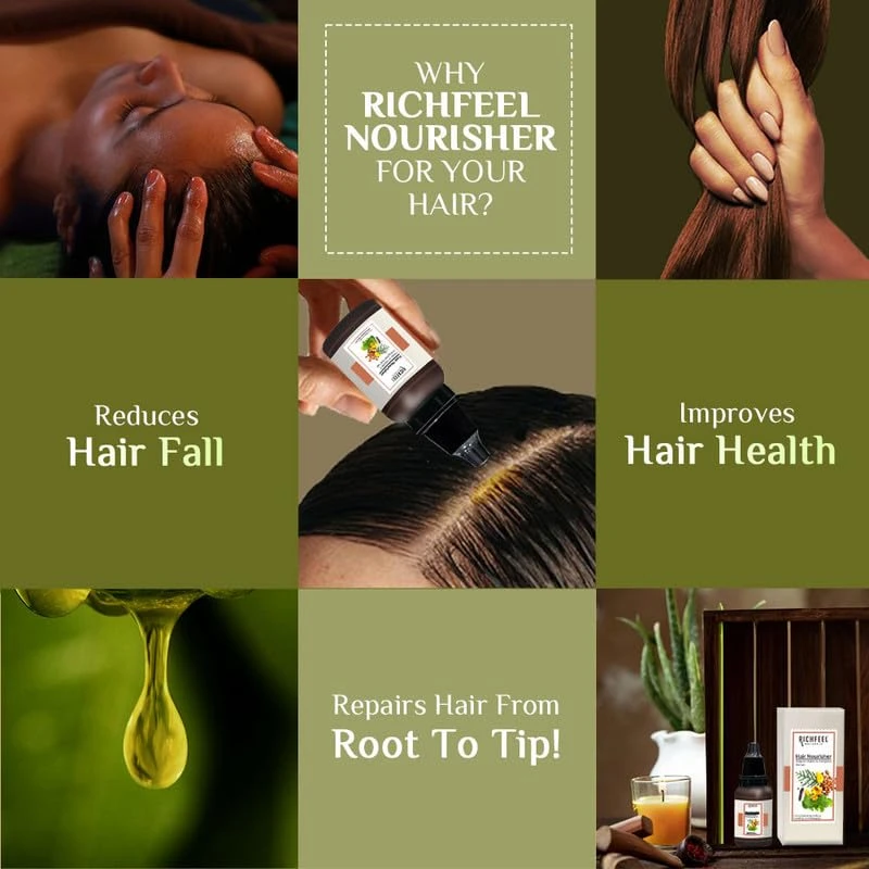 Richfeel Hair Nourisher Oil| For Hair Fall Control | Hair Growth Treatment | Trichologist Developed Formula | High Concentration |10 ml - Thumbnail 5