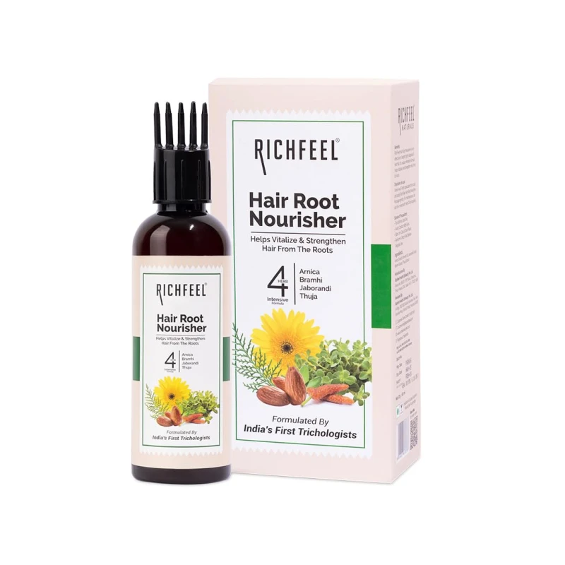 Richfeel Hair Root Nourisher/Tonic | For Hair Fall Control | Hair Growth Treatment | Trichologist Developed Formula | High Concentration | Oil &amp; Silicone Free | 80 ML - Thumbnail 2