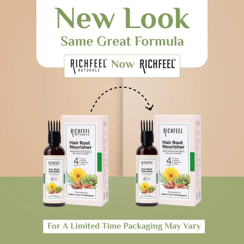 Richfeel Hair Root Nourisher/Tonic | For Hair Fall Control | Hair Growth Treatment | Trichologist Developed Formula | High Concentration | Oil &amp; Silicone Free | 80 ML - Thumbnail 3