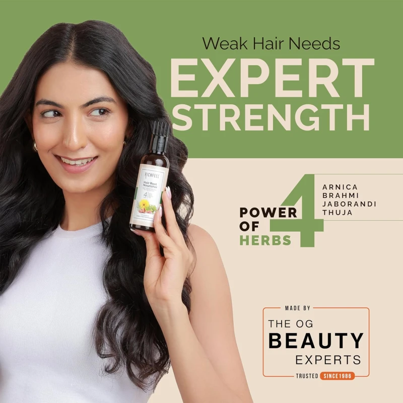 Richfeel Hair Root Nourisher/Tonic | For Hair Fall Control | Hair Growth Treatment | Trichologist Developed Formula | High Concentration | Oil &amp; Silicone Free | 80 ML - Thumbnail 4