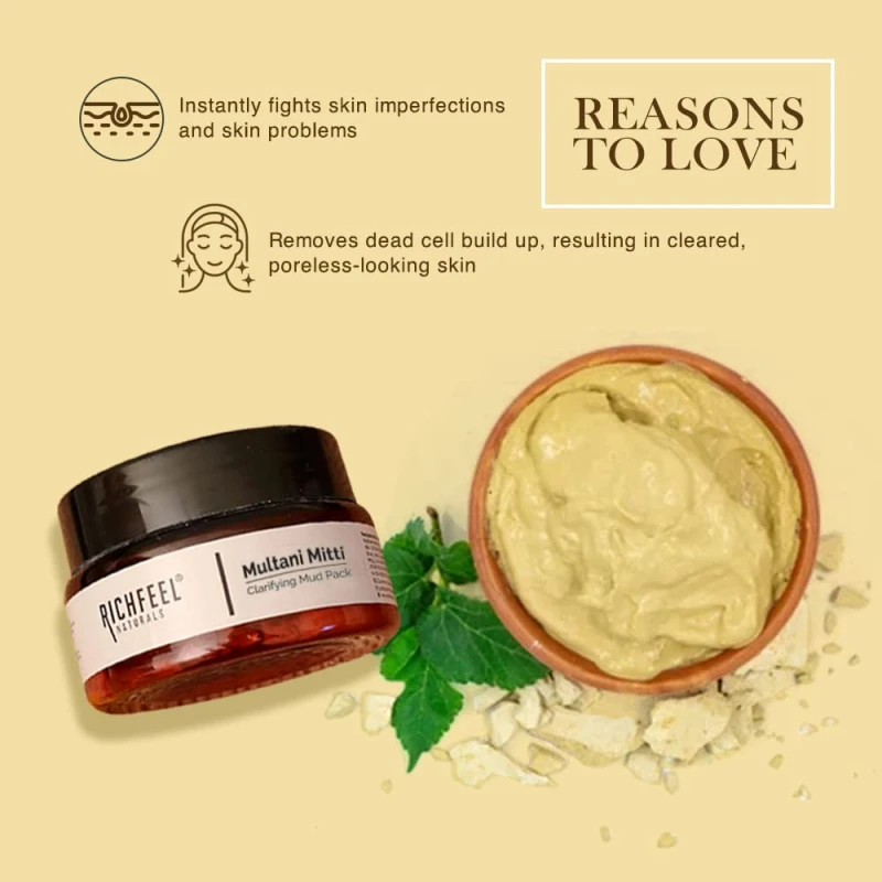Richfeel Multani Mitti mud pack 50 gm thumbnail 3