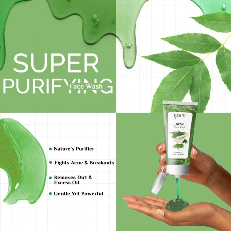 Richfeel Neem Face Wash 100g thumbnail 6