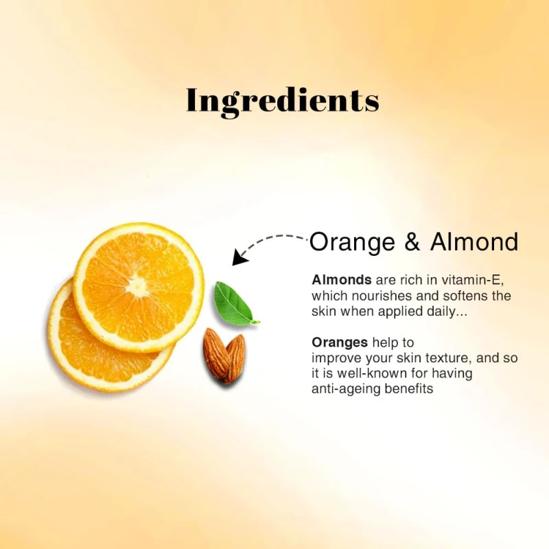Richfeel Orange Almond Scrub For Brightening &amp; Revitalizing | Gentle Exfoliation | Removes Blackheads &amp; Dead Skin Cells | Suitable for All Skin Types | 100 g thumbnail 5