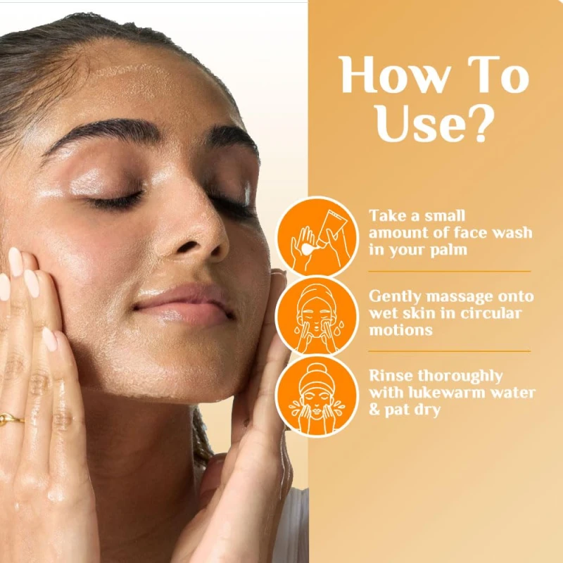 Richfeel Vitamin C Face Wash | 100gm | Antioxidant-Rich Cleanser for Radiant, Firm &amp; Youthful Skin | Boosts Collagen &amp; Fights Toxins | For All Skin Types (Pack of 2) - Thumbnail 8