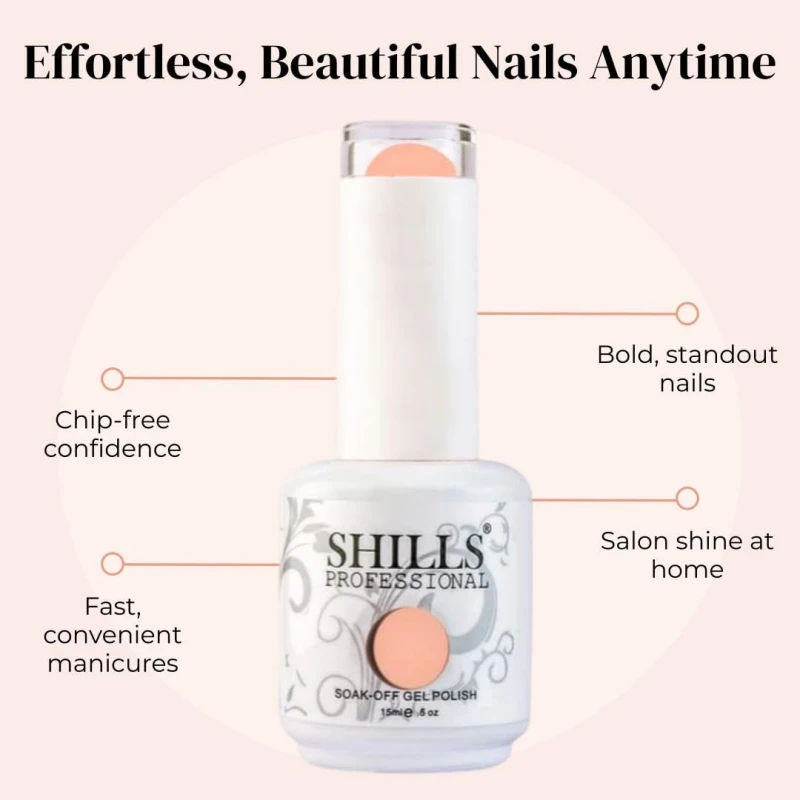 SHILLS PROFESSIONAL Uv/Led Soak Off Gel Finish Polish Color Shade 37, 15 ML thumbnail 5