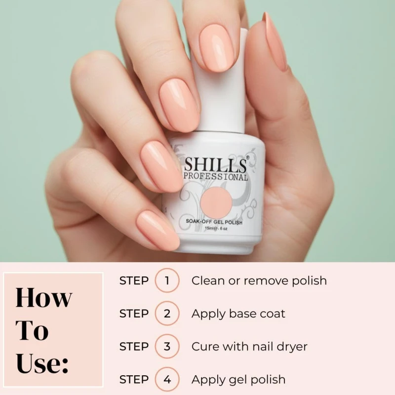SHILLS PROFESSIONAL UV/LED Soak Off Gel Polish Color Shade 19, Matte Finish, 15ml thumbnail 6