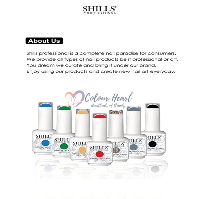 SHILLS PROFESSIONAL UV/LED Soak Off Gel Polish (Gel nail polish) Nail art nail polish Color Shade 148. thumbnail 4